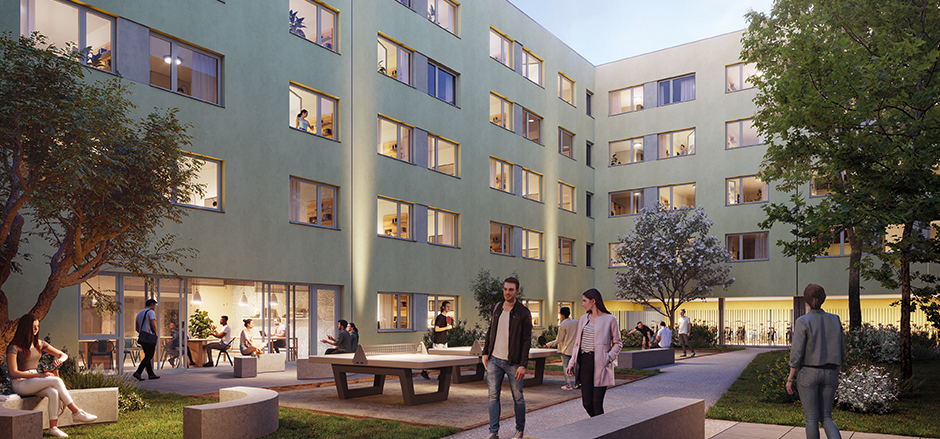 Campus Arena — Schiltigheim (67), cour intérieure
